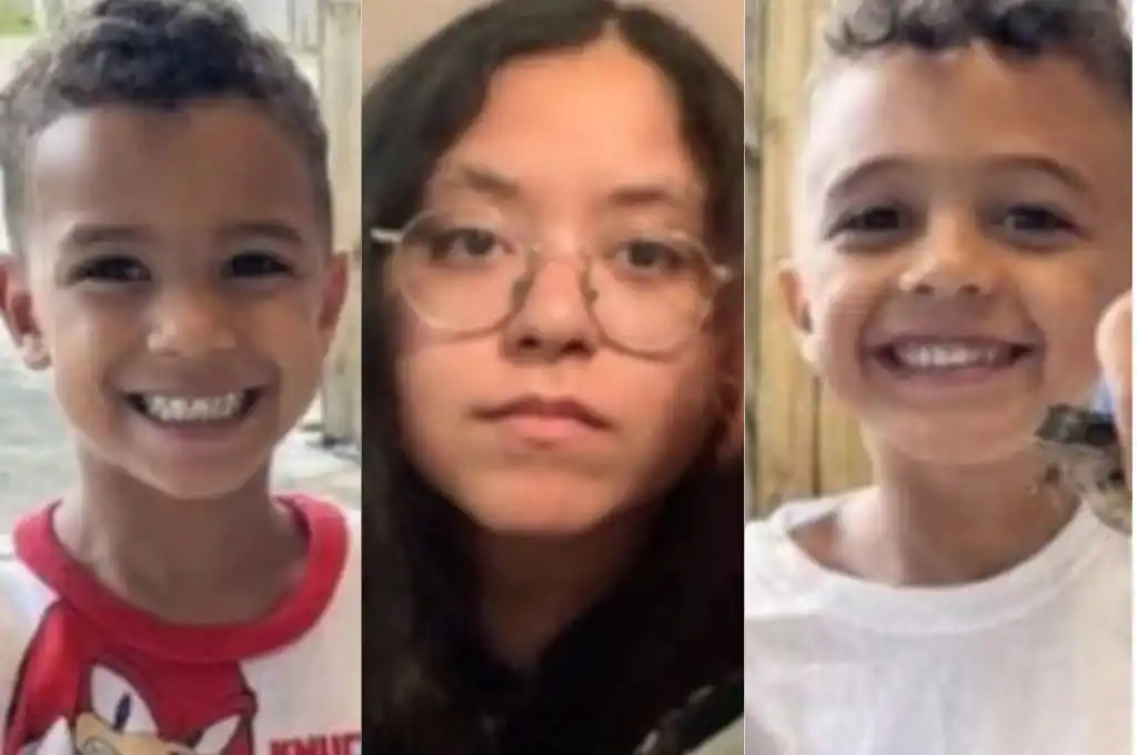 Los menores, Colton Desormeaux, Cohen Desormeaux y Juliette Kapon,.