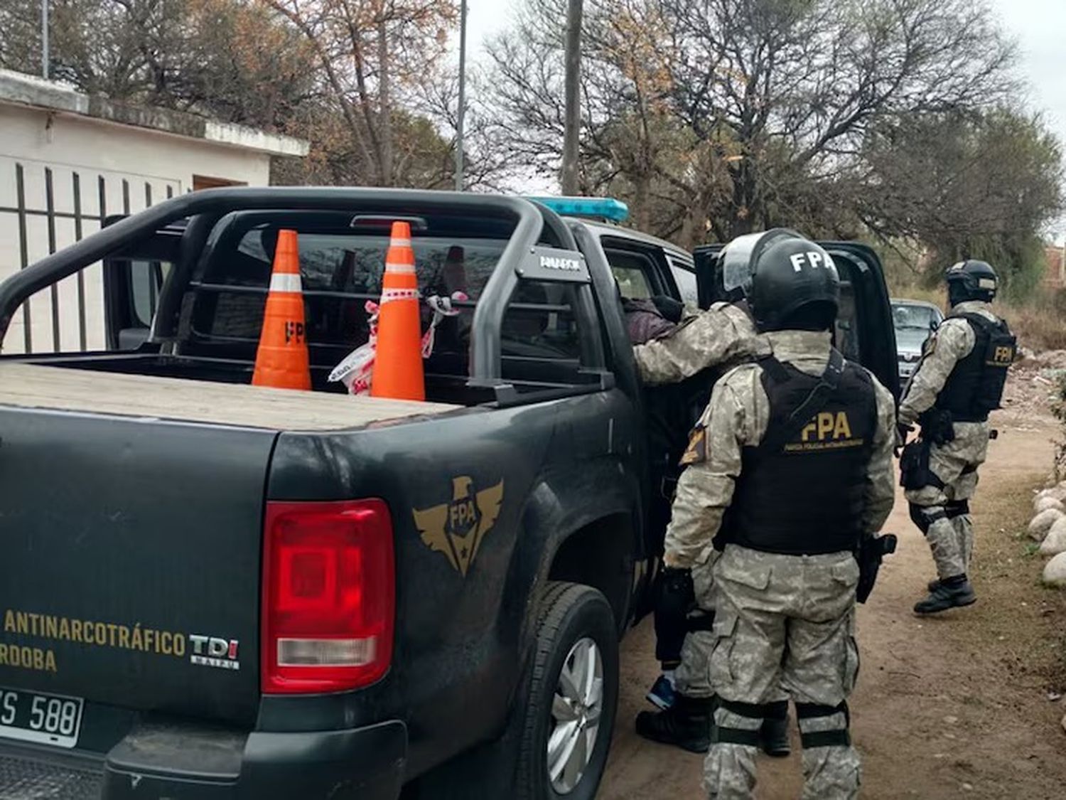 Los allanamientos se realizaron sobre Cortada 4 de Septiembre s/n de barrio Centro de Villa María.