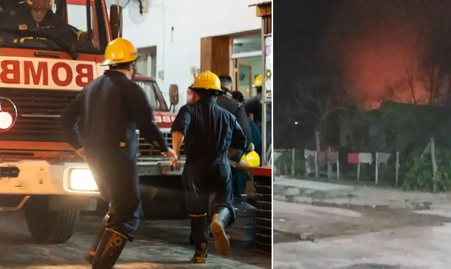Esta madrugada, el fuego consumió por completo una vivienda
