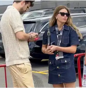 Gerard Piqué y Clara Chía se hicieron presentes en las pistas de autos.