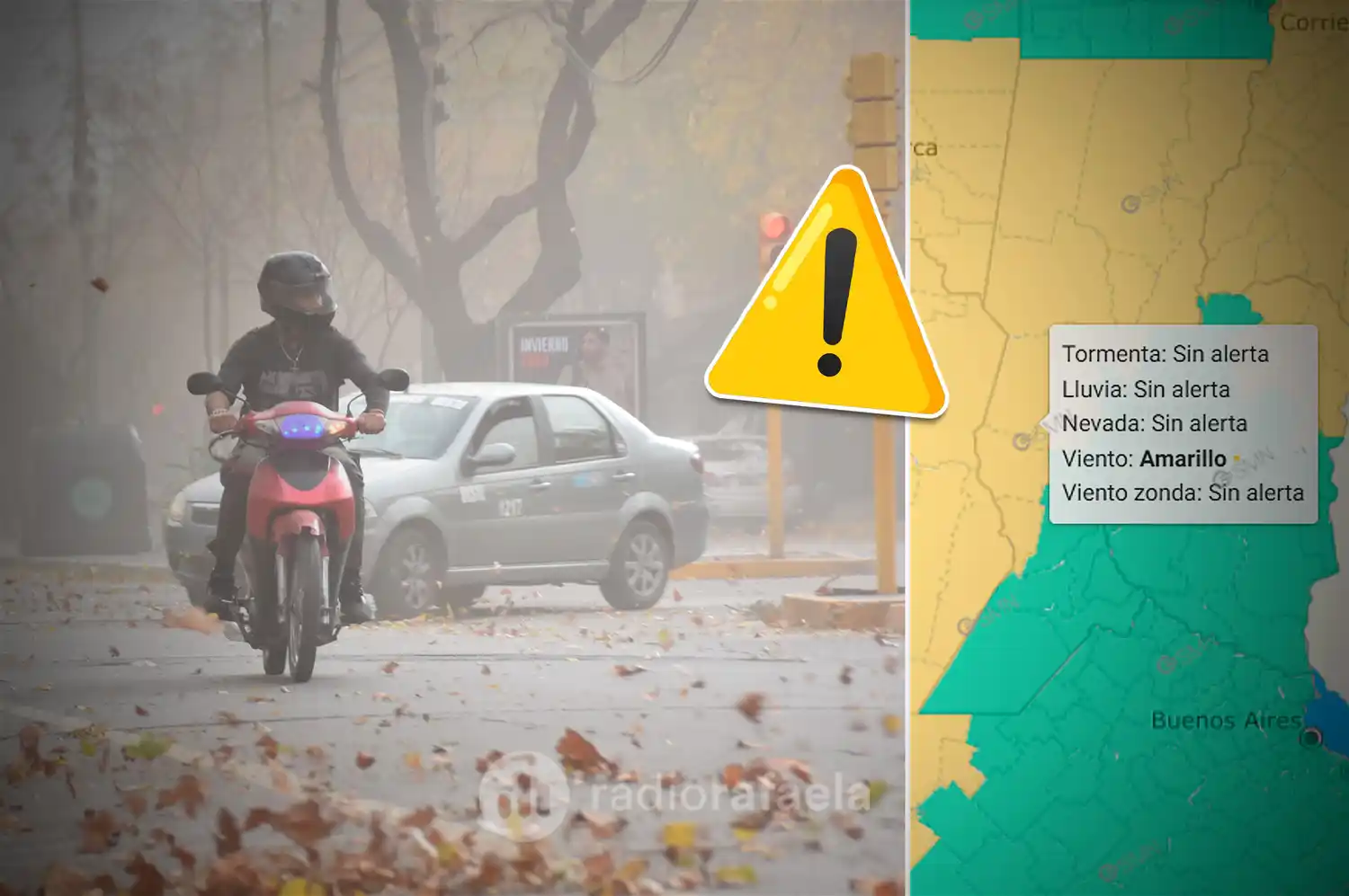 ¡Atención Rafaela y región! El SMN emitió un alerta amarillo por fuertes vientos que podrían alcanzar los 80 km/h