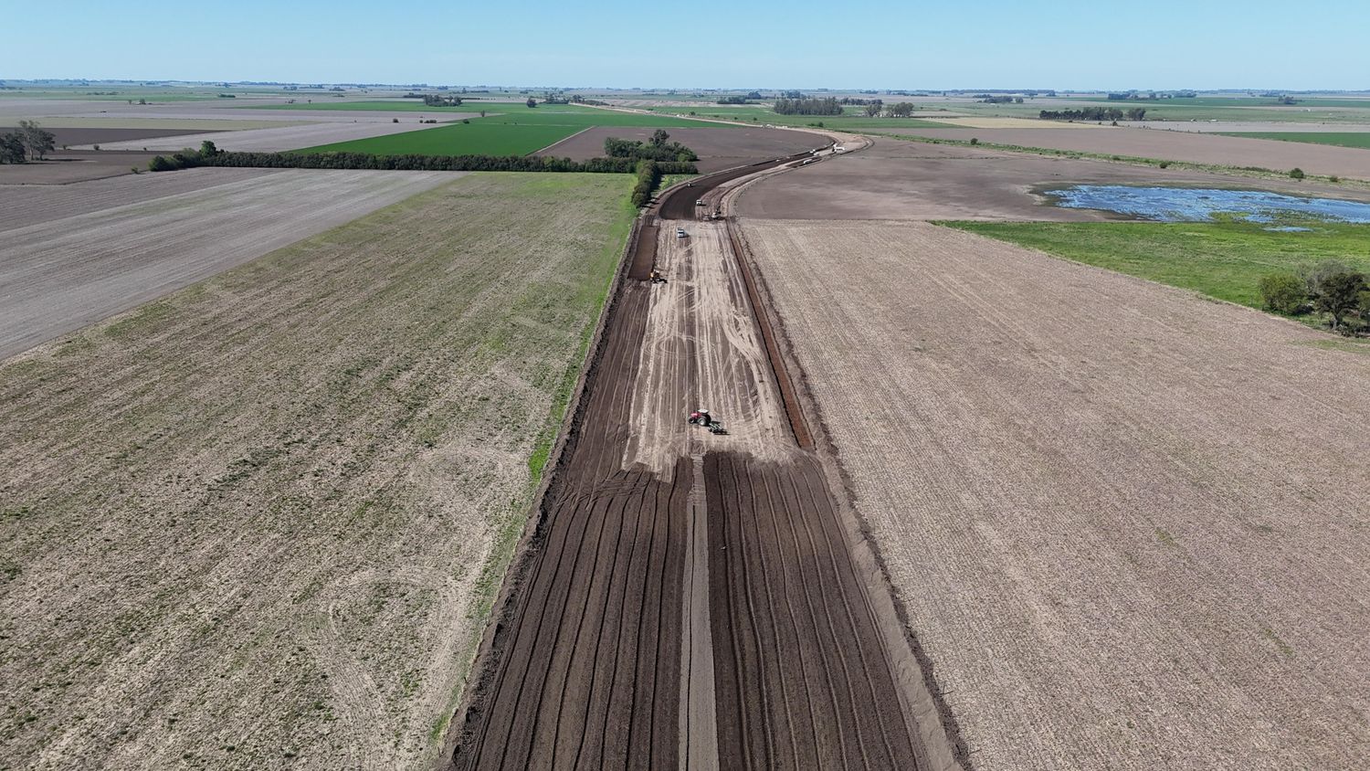 Buen avance de obra en la ruta que conectará Miguel Torres y Chovet.