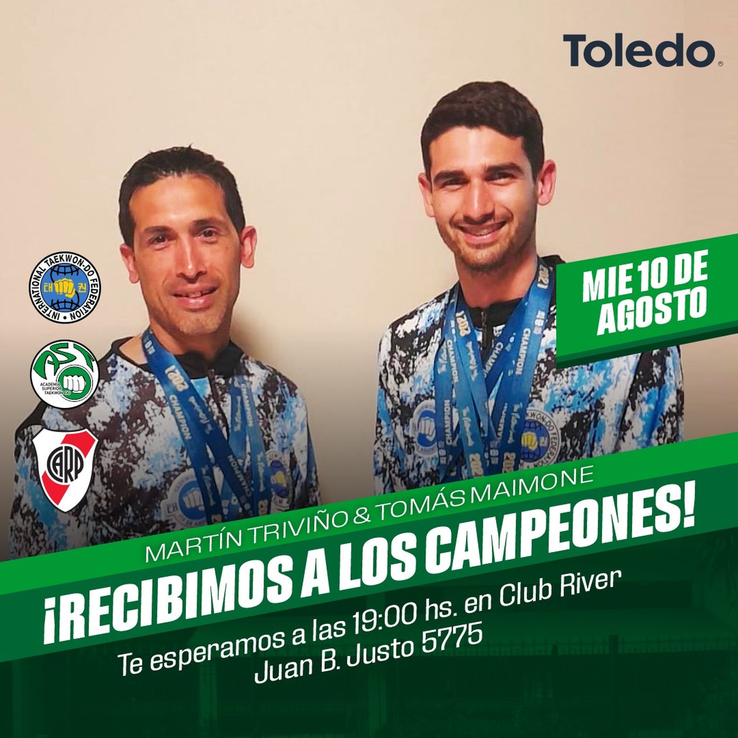 Los campeones del mundo tendrán recepción