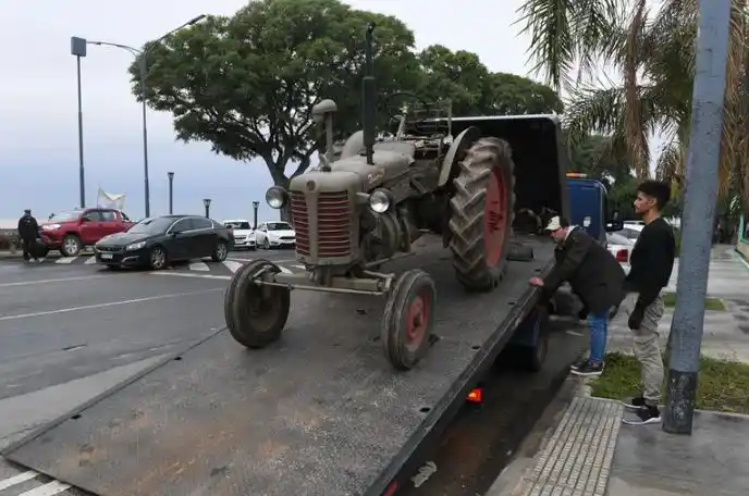 Comenzaron a llegar a la Ciudad de Buenos Aires los tractores para la protesta en Plaza de Mayo