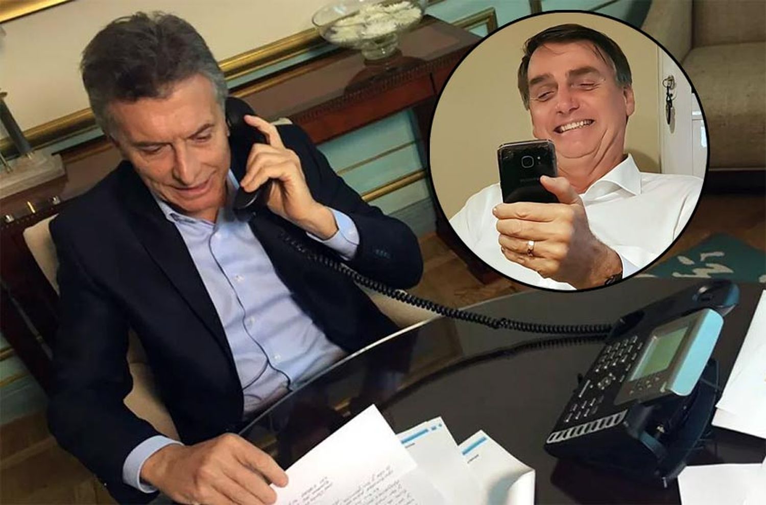 Mauricio Macri recibió un llamado del candidato presidencial brasileño Bolsonaro