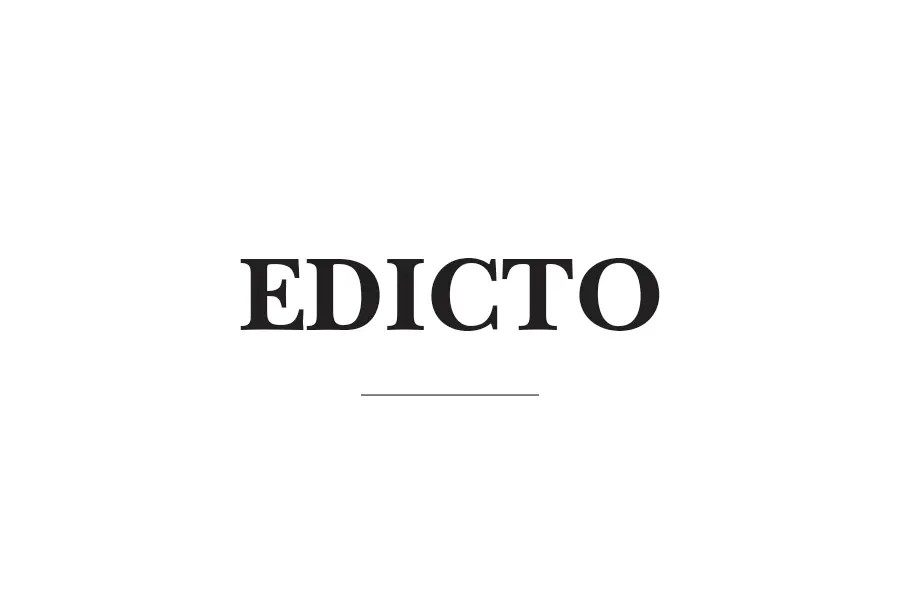 Edicto Judicial — Sucesorio de María Elena Laserna (Causa SUC-1725-26)