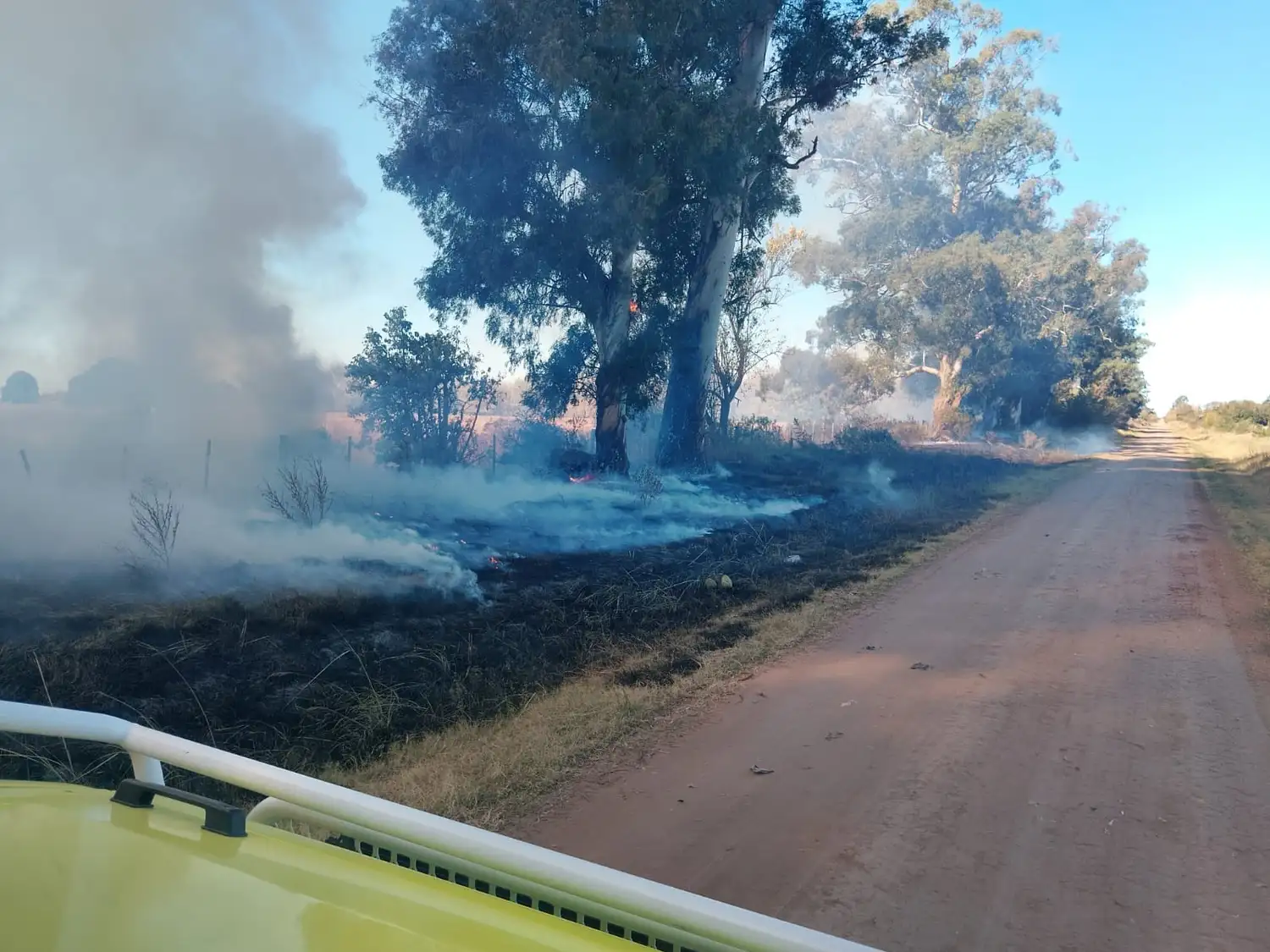 Bomberos trabajó con unos 4.000 litros de agua.