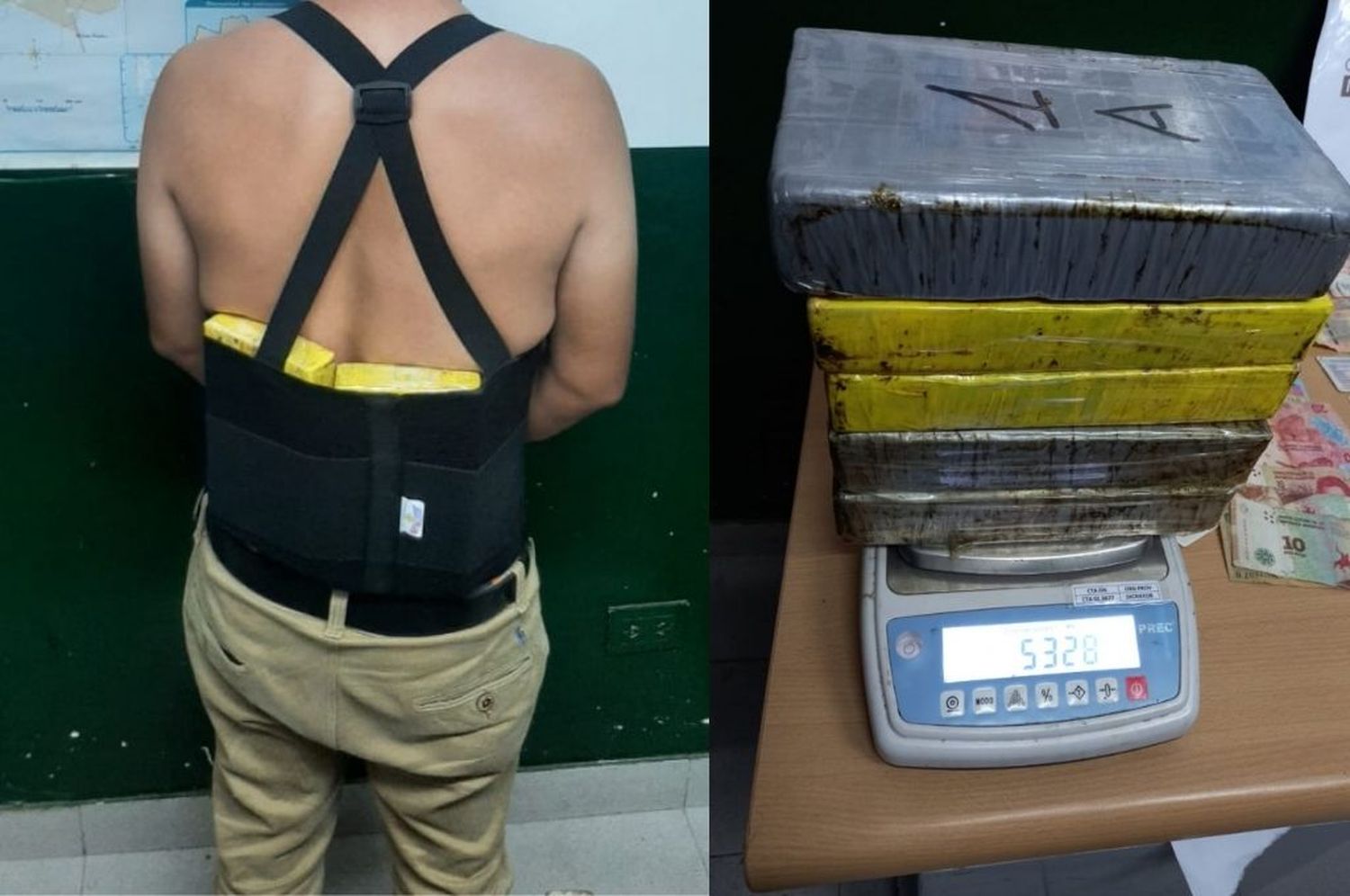 Tres detenidos por transportar más de 5 kilos de cocaína