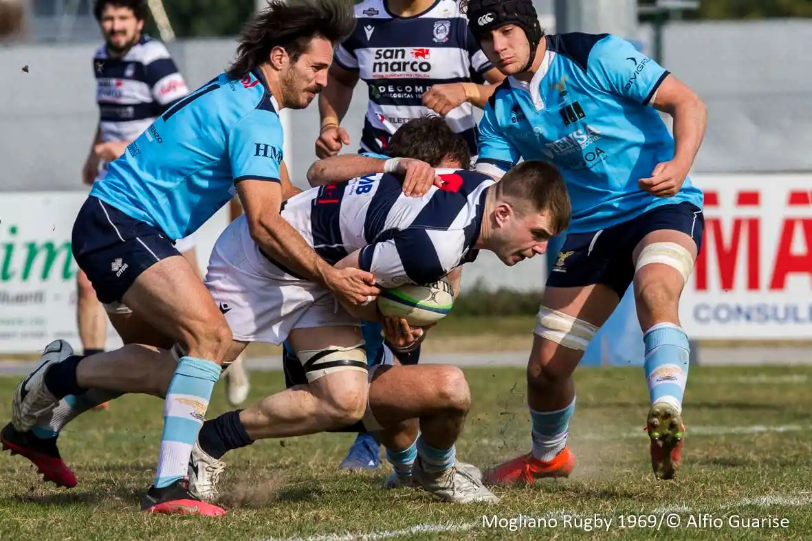 Lazio, con Santino Franco, cayó ante Mogliano.