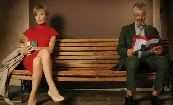 Inés Estévez y Germán Palacios en la obra El hombre inesperado-