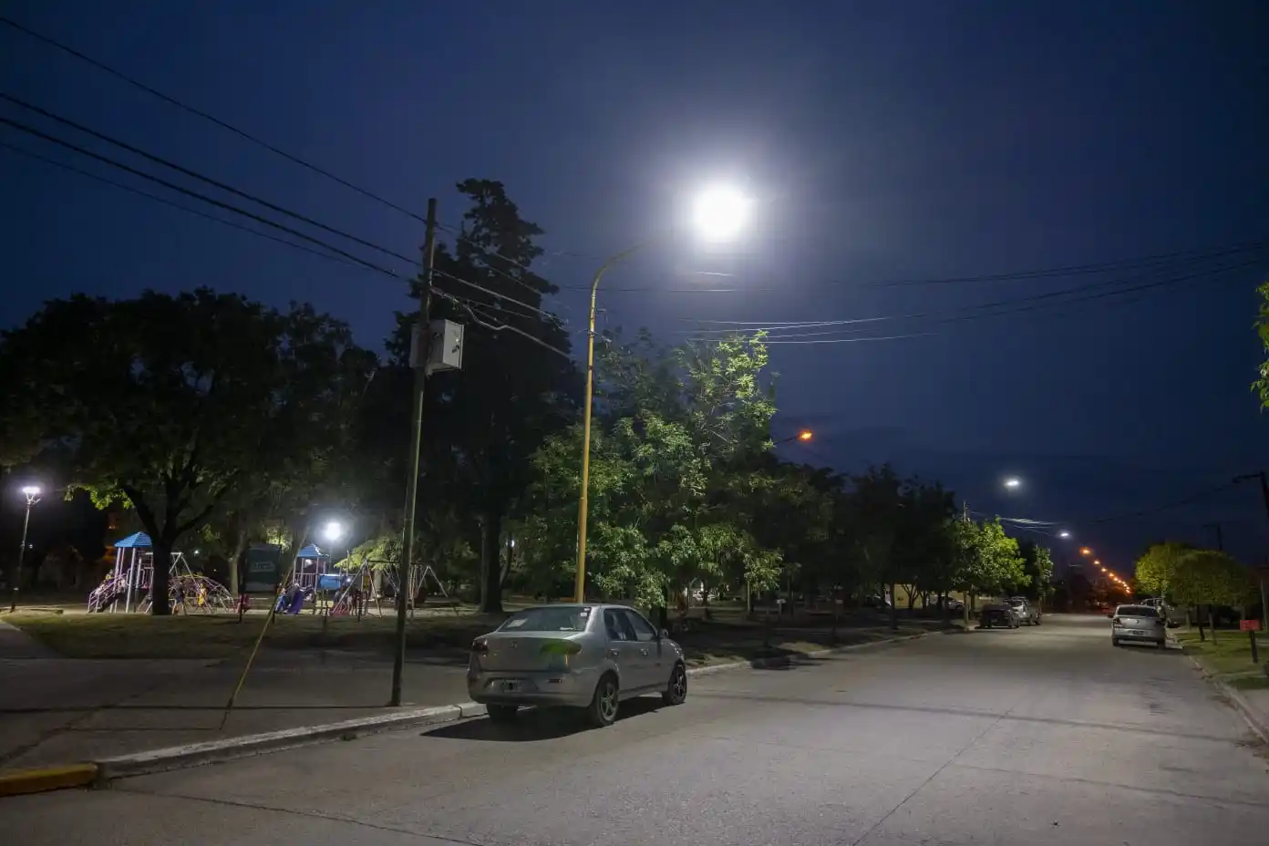 La Plaza Malvinas estrena nueva iluminación LED