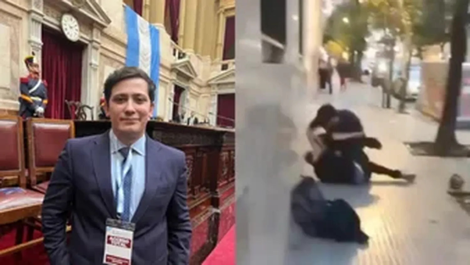 El youtuber libertario Mariano Pérez se agarró a trompadas en plena calle: el video