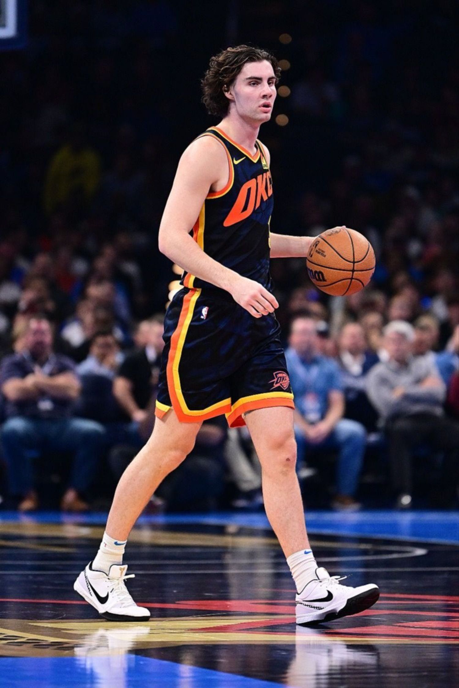 Así recibieron a Josh Giddey en el estadio de Oklahoma City Thunder