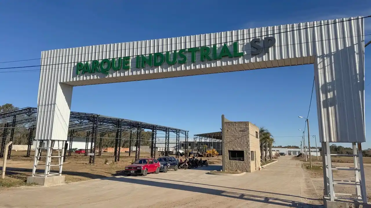 El ingreso al Parque Industrial SP