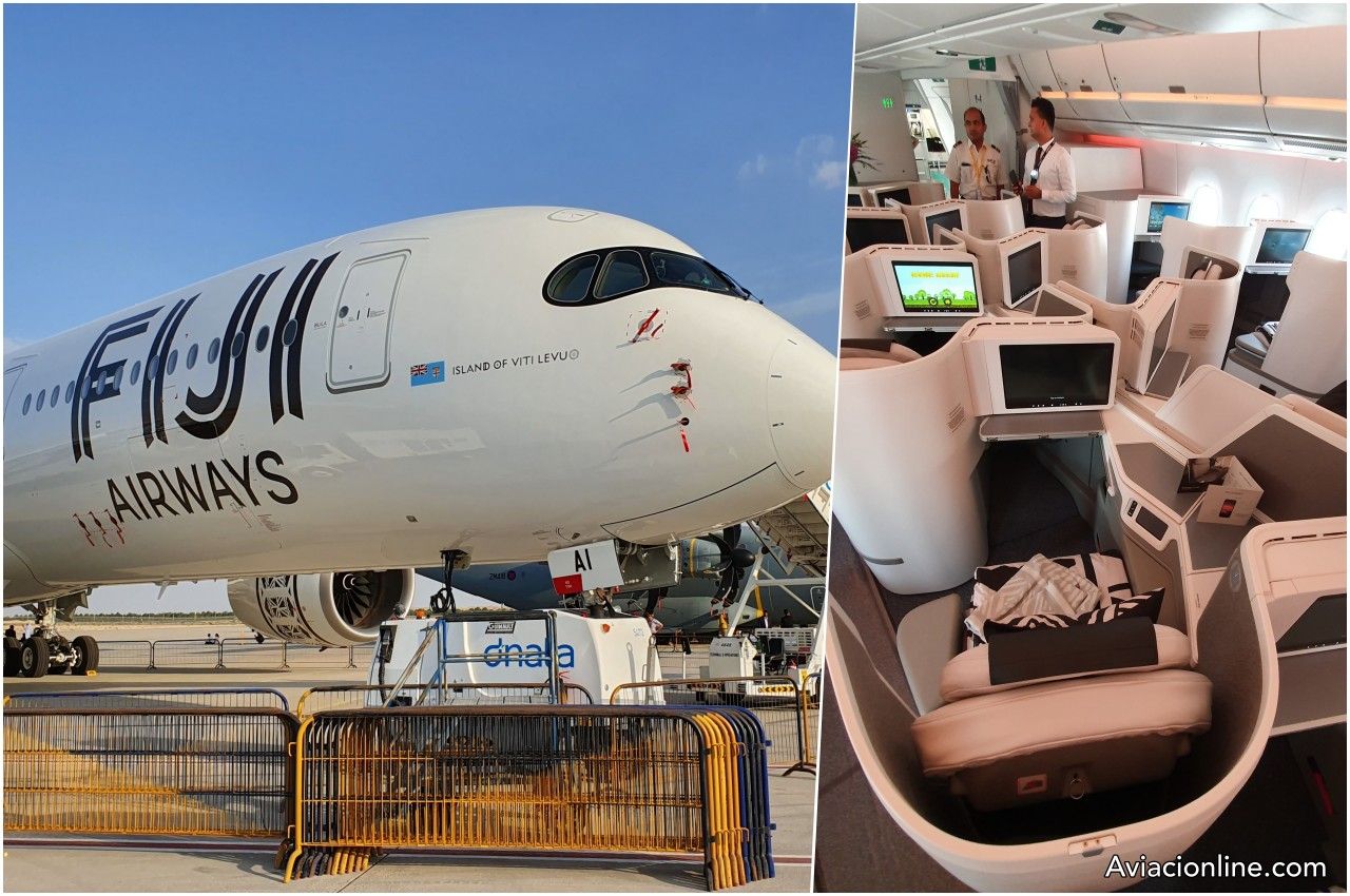 [Fotogalería] Conociendo el nuevo A350-900 de Fiji Airways en el Dubai Airshow 2019