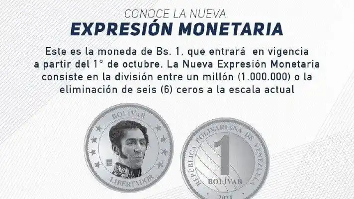 REGRESA LA MONEDA DE 1 BOLÍVAR: el BCV ordena convivencia con el billete de Bs. 1 millón
