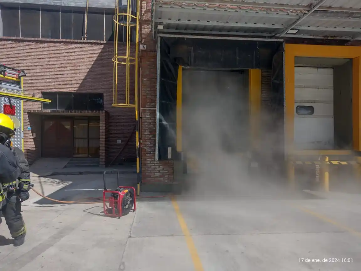 Incendio en una cámara de frío del frigorífico venadense