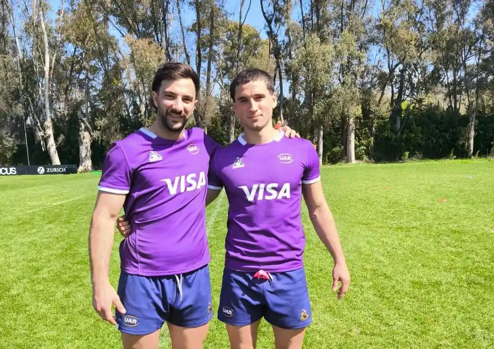Bustamante y Migliore durante su experiencia en Casa Pumas.
