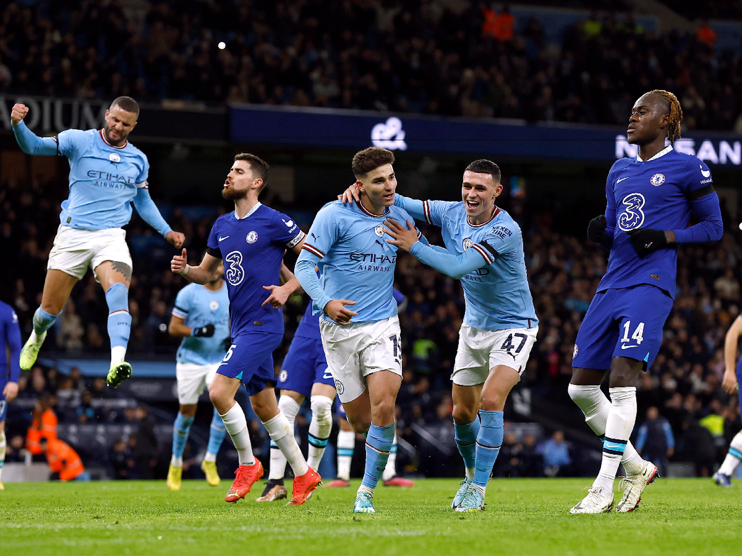 Julián Álvarez marcó un tanto en la FA Cup