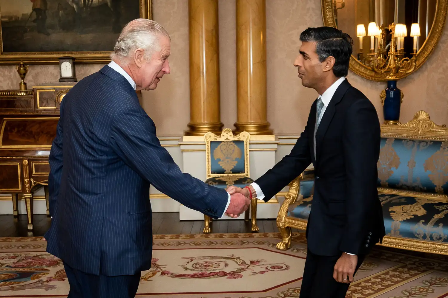 El rey Carlos III recibió a Rishi Sunak.