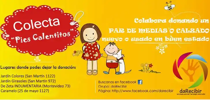 Sumate a la colecta “pies calentitos”