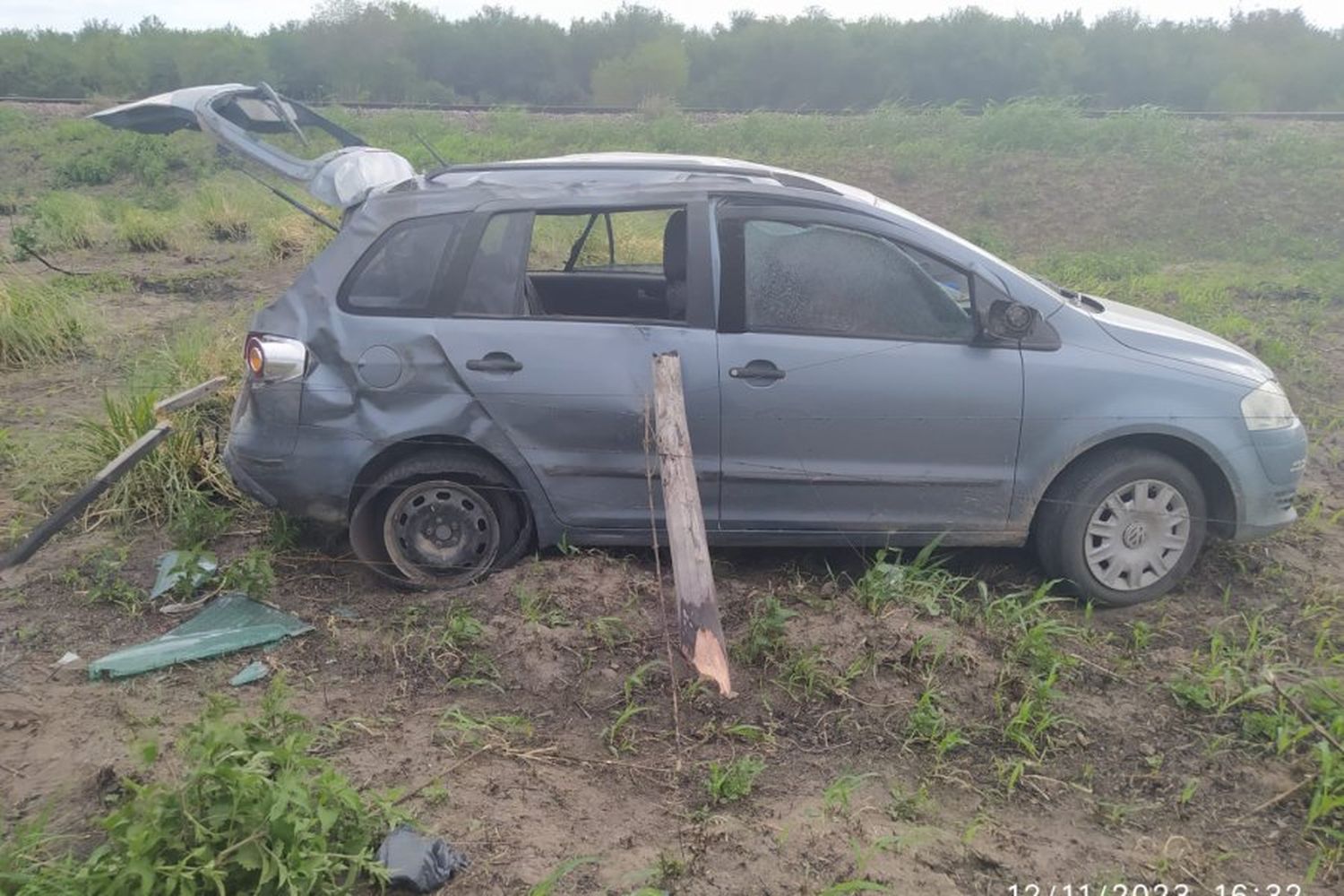 Una familia completa volcó en Ruta Nacional 34: tuvieron que ser hospitalizados