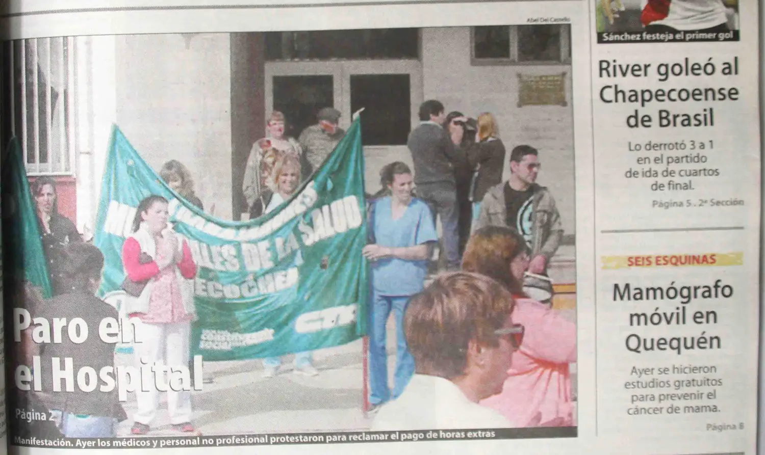 Hace cuatro años la ciudadanía se aprestaba a votar y había paro en el Hospital Municipal