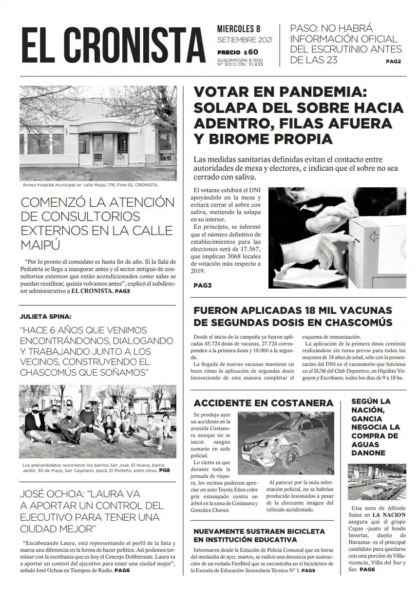 Tapa 8 septiembre 2021