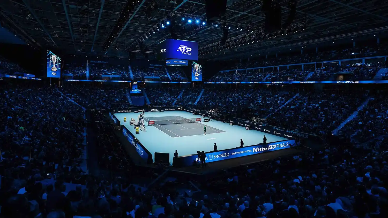 ATP World Tour Finals. El Inalpi Arena de Turín, es sede del Torneo de Maestros