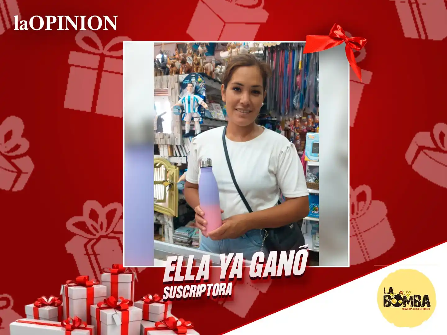 Milagros pasó por su botella térmica de La Bomba.