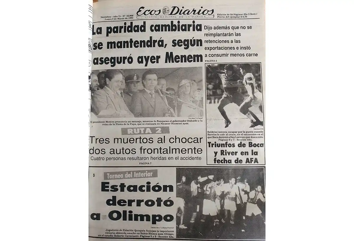 Lunes 2 de marzo de 1992