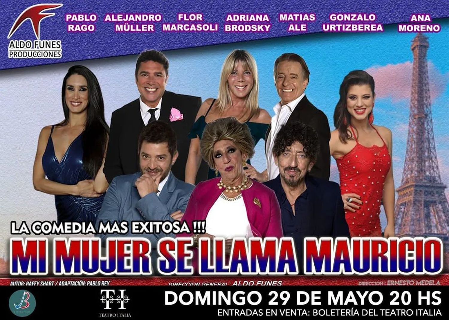 “Mi mujer se llama Mauricio” llega al Teatro Italia