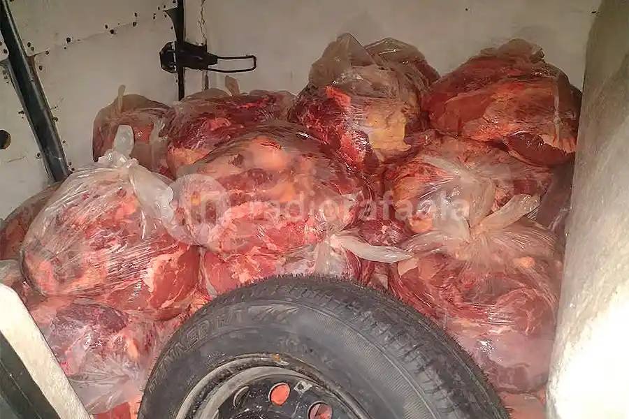 Lo agarraron sobre la RN19 con casi una tonelada de carne en "mal estado de conservación"