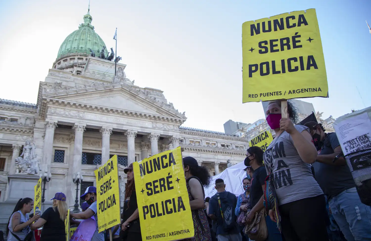 La denominada “Marcha de la gorra” tuvo como epicentro al Congreso.
