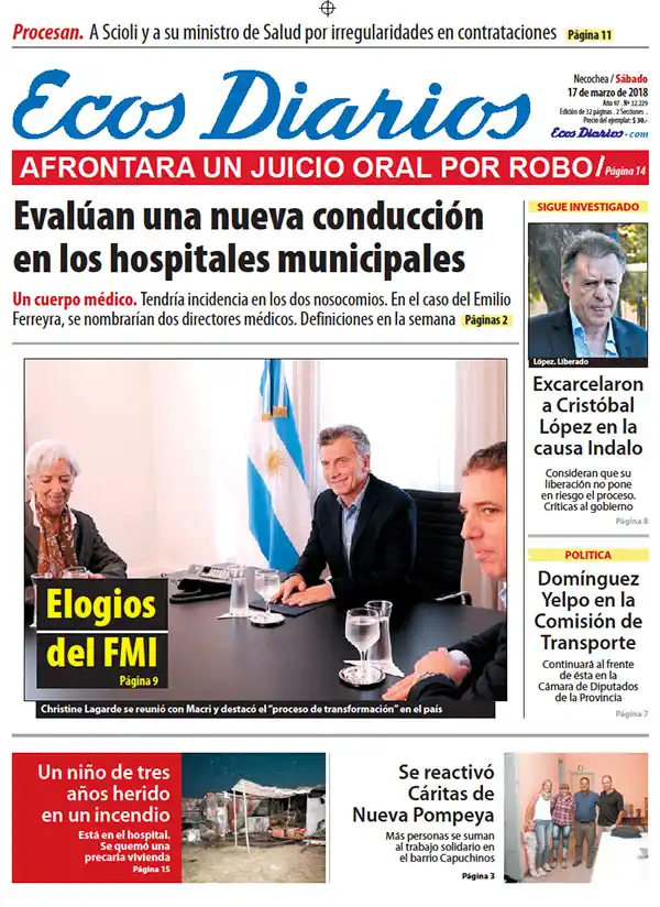 Tapa del 17 de marzo de 2018