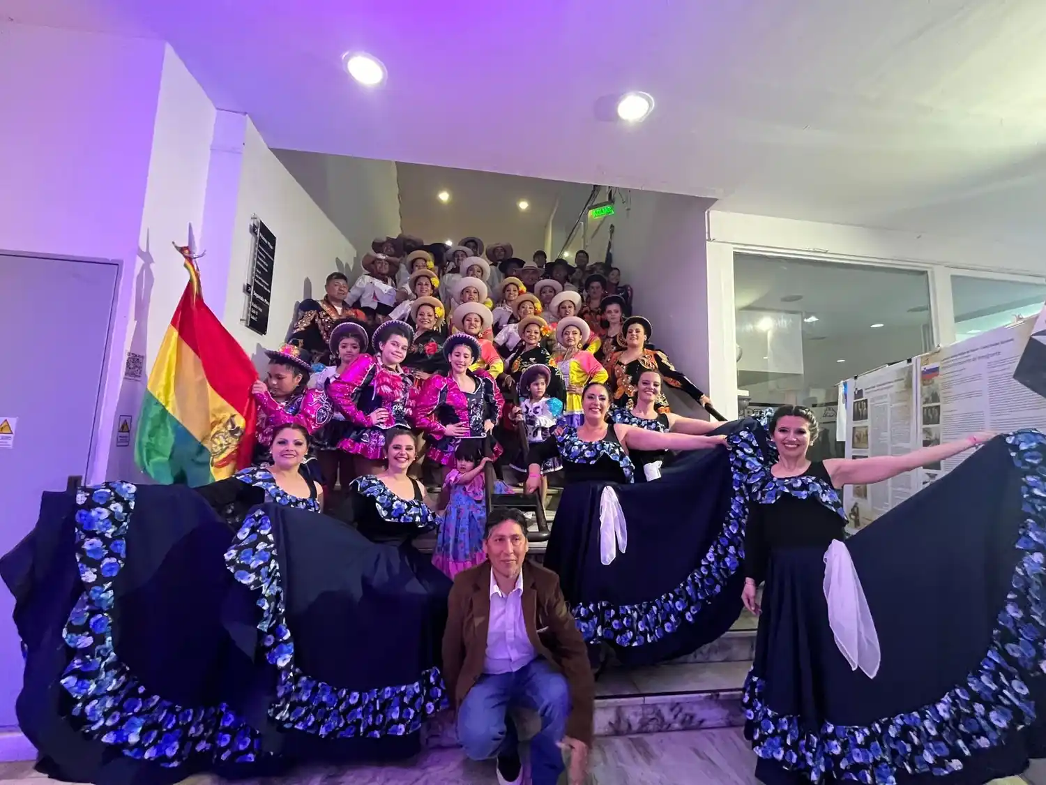 Germán Menacho Vargas, en un homenaje de las colectividades a los caídos en Malvinas.