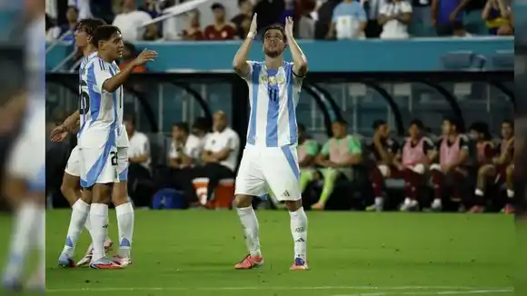 Sin Messi, Argentina le ganó a Venezuela con lo justo en Miami
