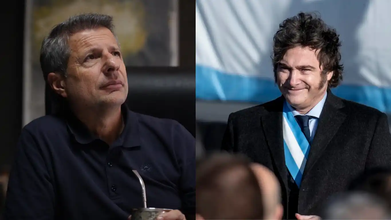 Damián Bernarte y Javier Milei