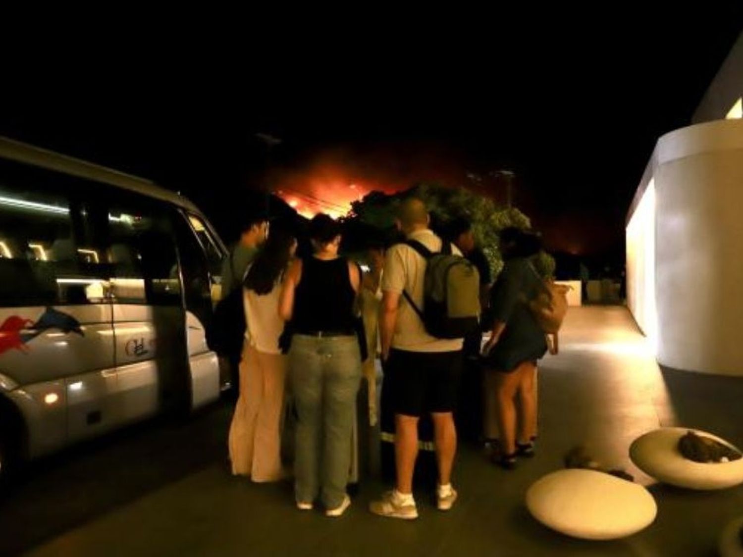 evacuados en los incendios en Grecia