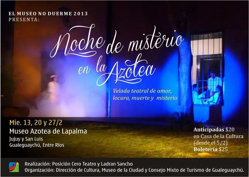 El Museo No Duerme 2013 presenta “Noche de misterio en la azotea”