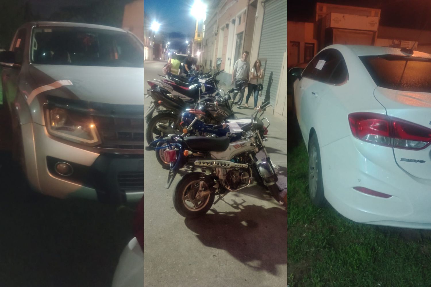 Los vehículos secuestrados este viernes por la Dirección de Tránsito.