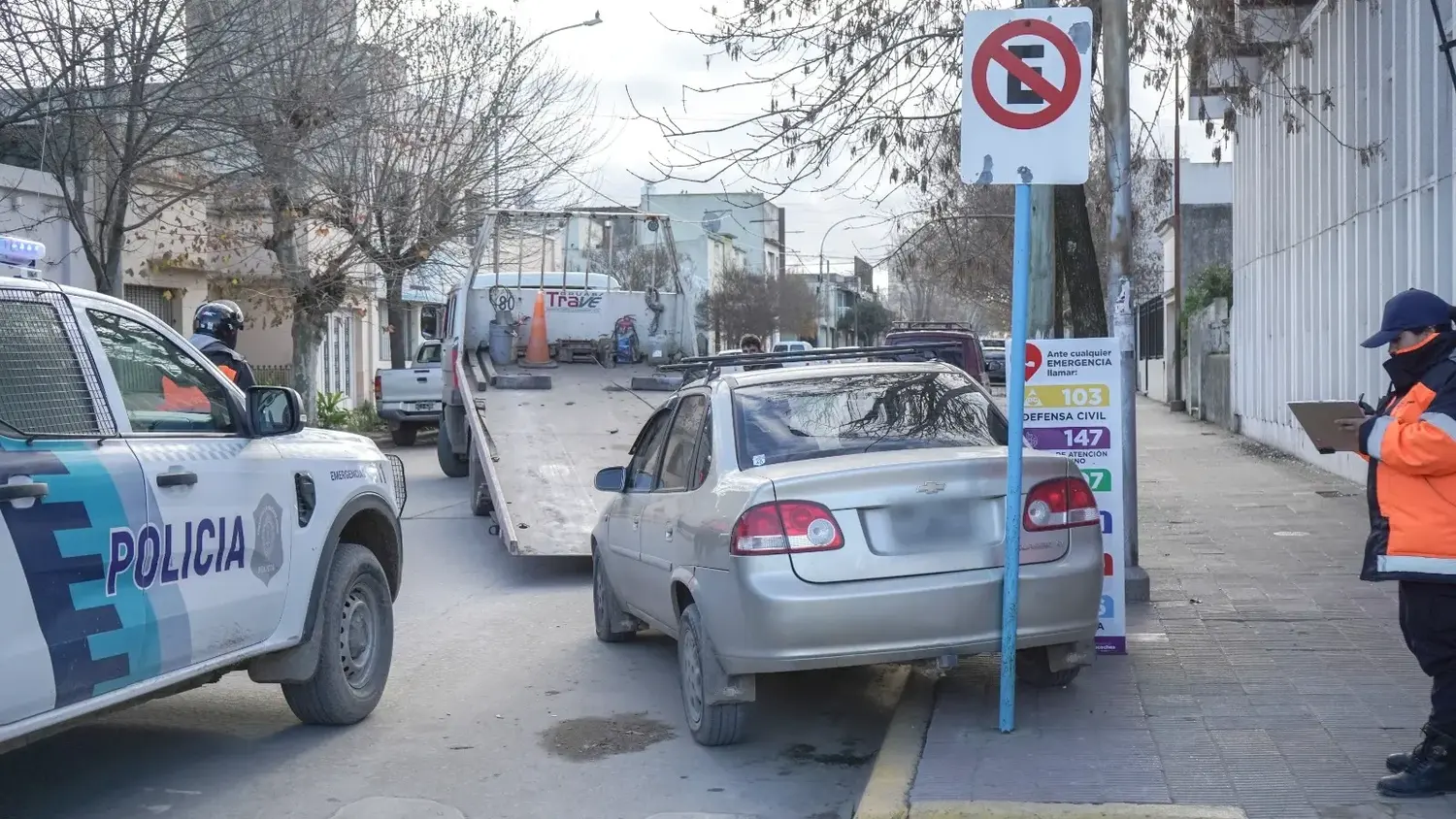 Retiraron. El auto mal estacionado