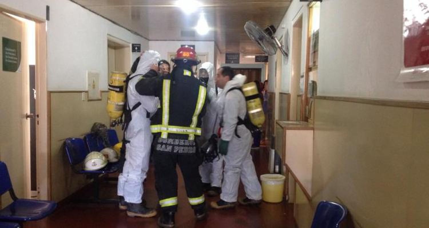 Derrame de producto tóxico en la Clínica San Martín