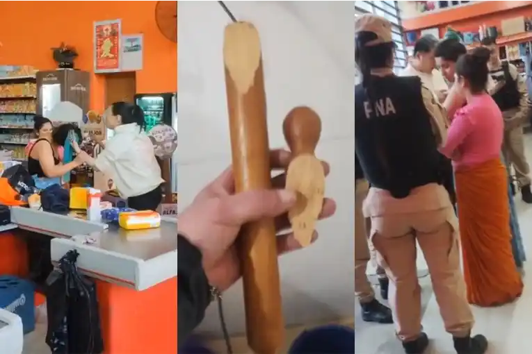Quiso robar en un supermercado y cajera la agarró de los pelos y golpeó con un palo.