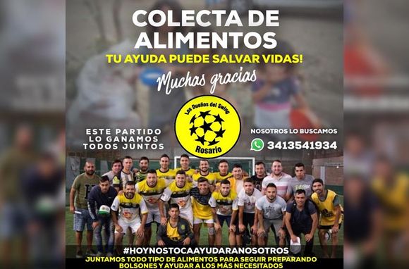 El gesto solidario de “Los Dueños del Swing”, el equipo de fútbol de los hermanos de Éver Banega