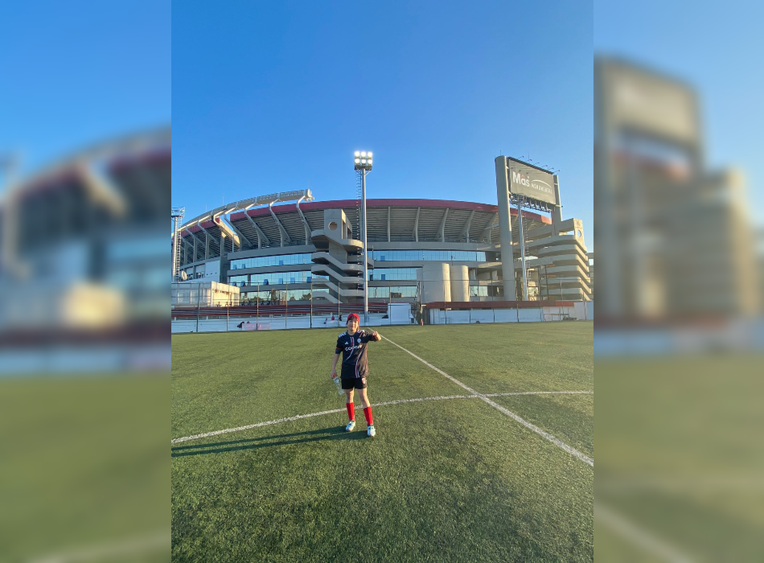 Renata se probó en River