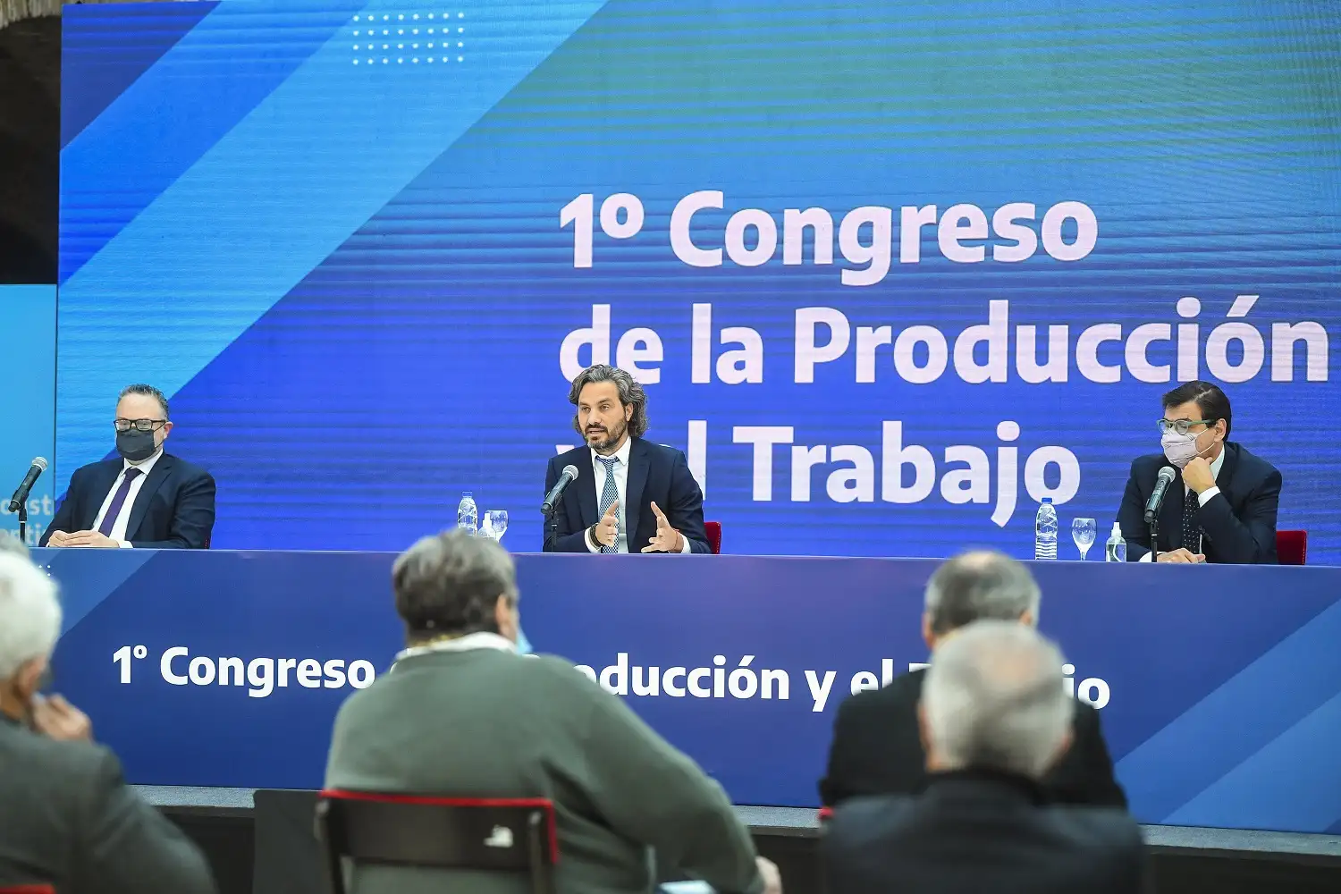 Santiago Cafiero inauguró la primera edición del Congreso de la Productividad y el Trabajo.