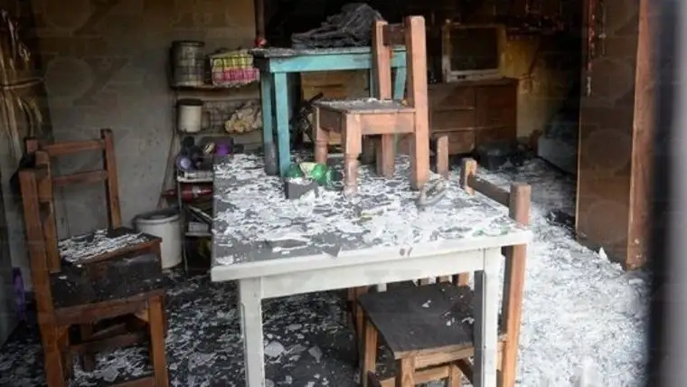 Quemó la casa porque sus hijos celebraron el triunfo de Cambiemos