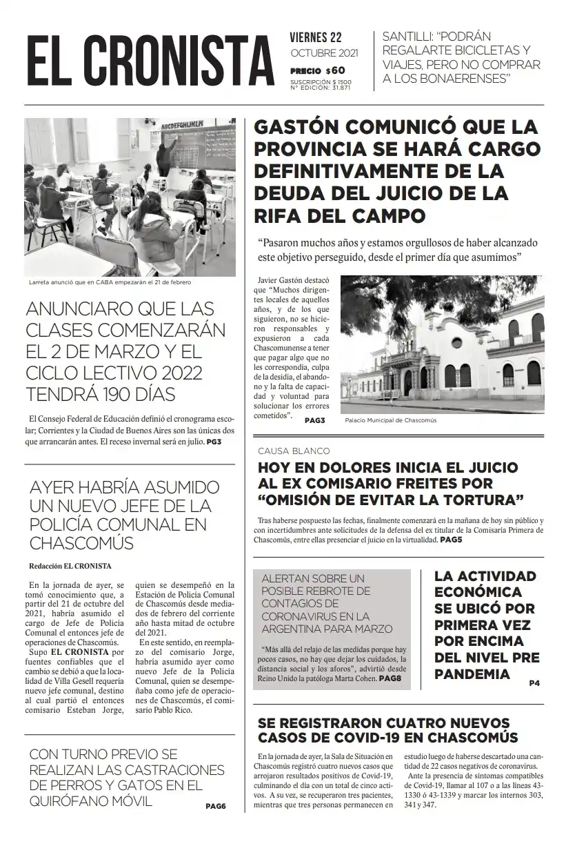 Tapa 22 octubre 2021