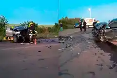 Victoria :choque sobre ruta 11